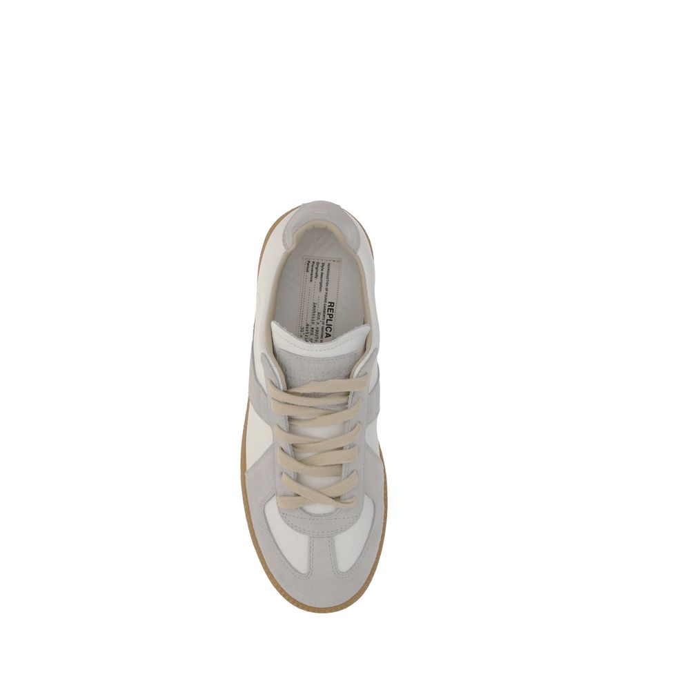 White Calf Leather Bos Taurus Low Top Sneakers