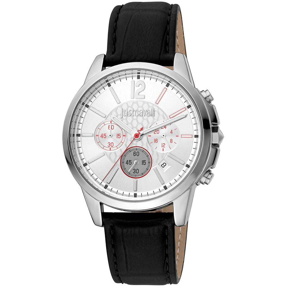 Black Leather Dress Watch