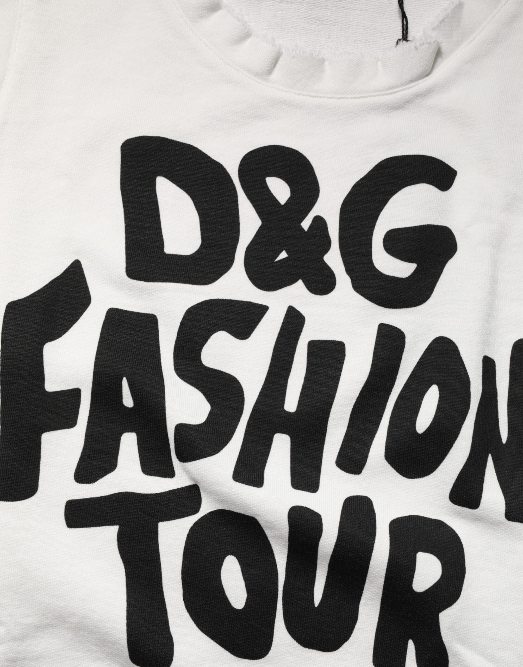 White Graphic CrewNeck Sleeveless Tank T-shirt