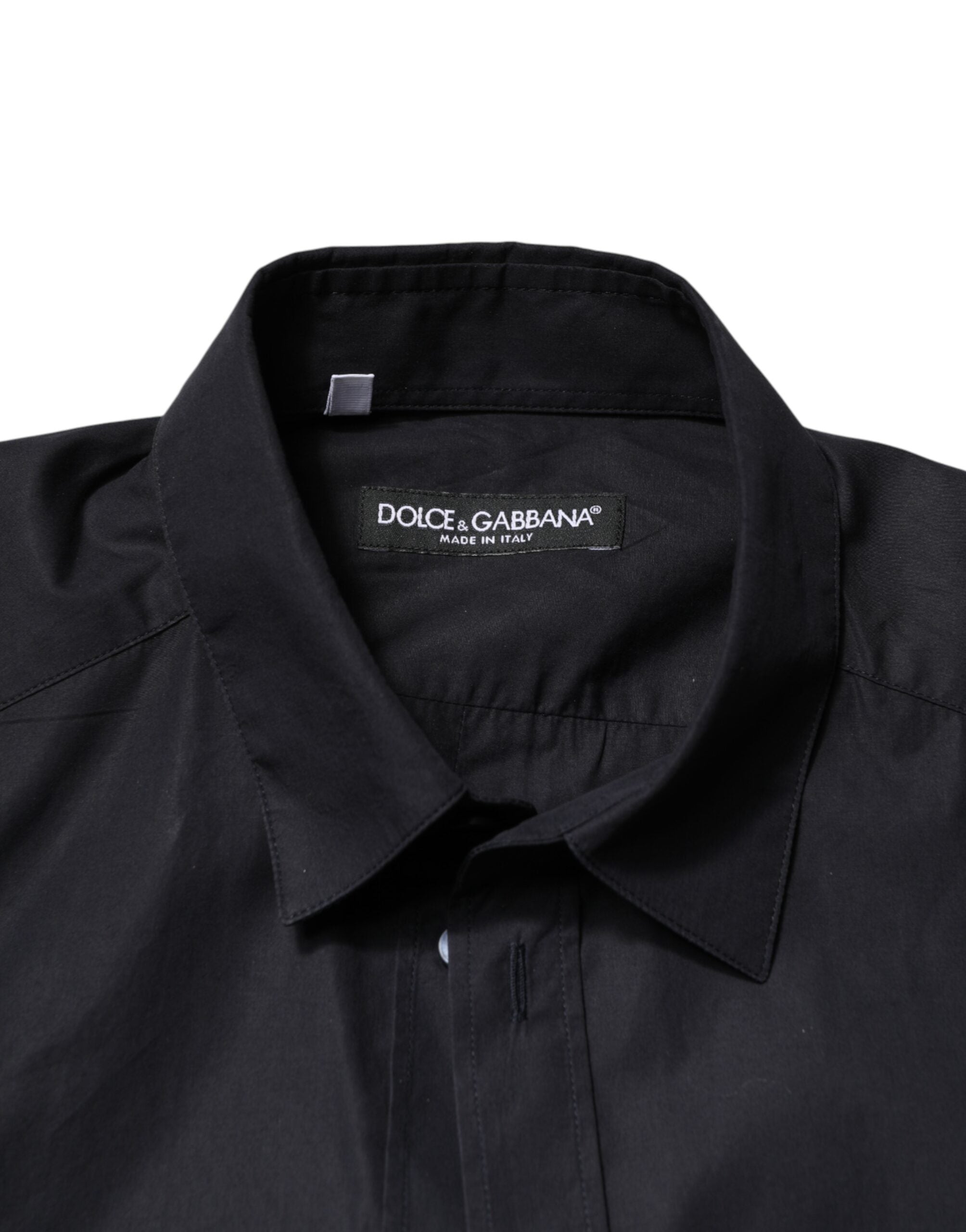 Black Cotton Long Sleeves Dress Formal Shirt