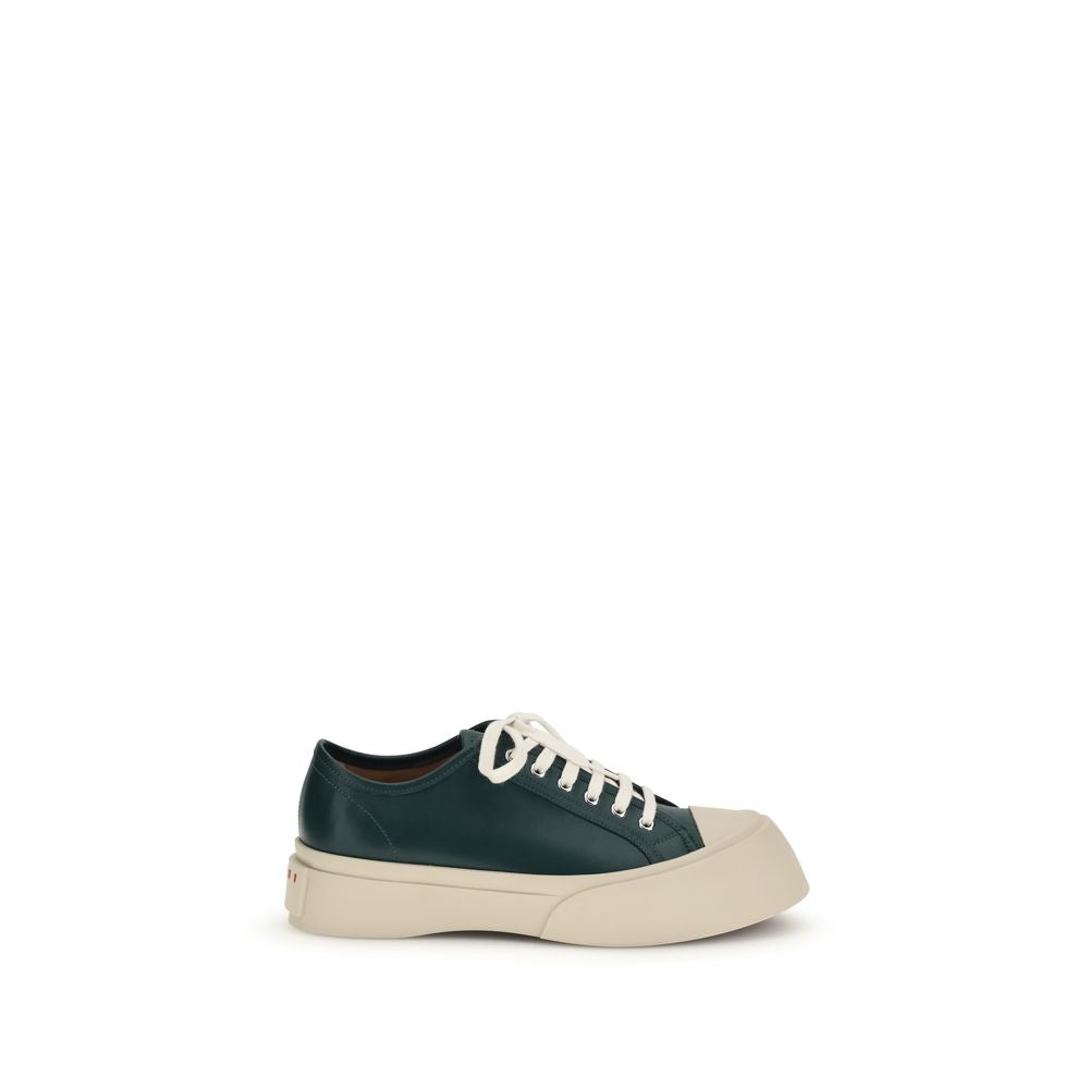 Black Napa Leather / Calf Bos Taurus Chunky Sneakers