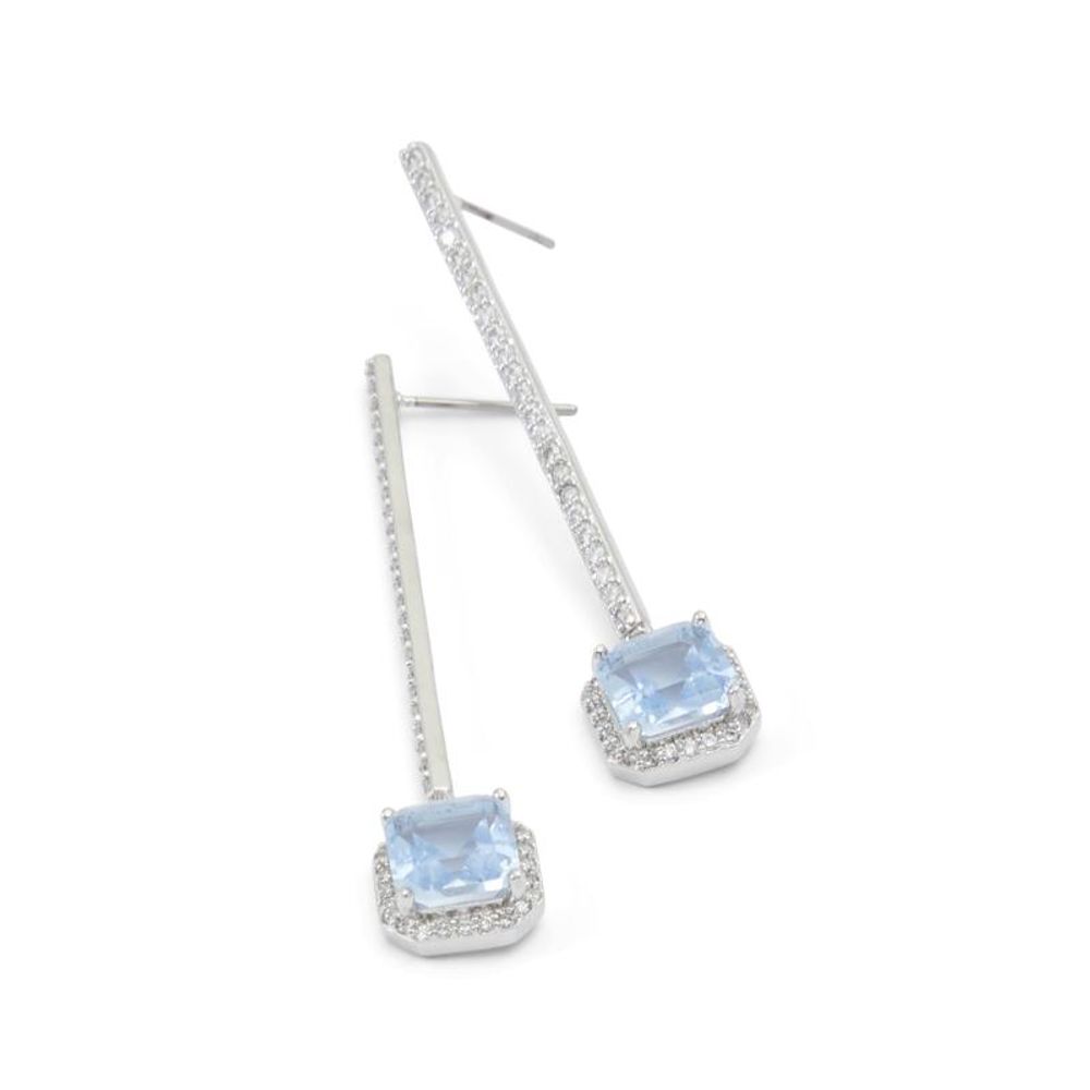 Blue Elastane Earrings