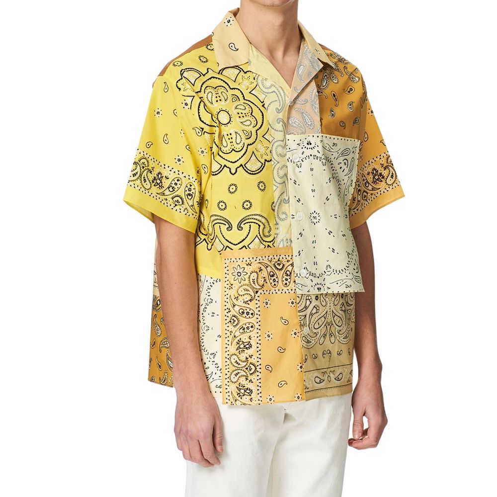 Bicolor Cotton Pattern Shirt