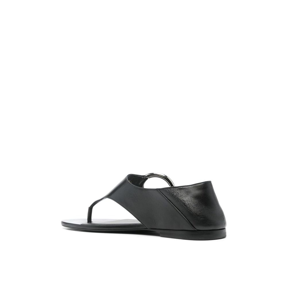 Black Calfskin Sandals