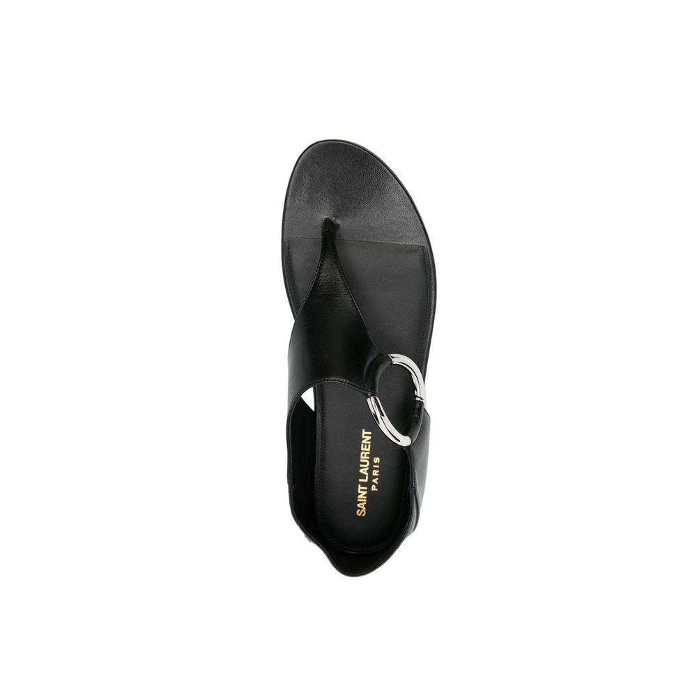 Black Calfskin Sandals