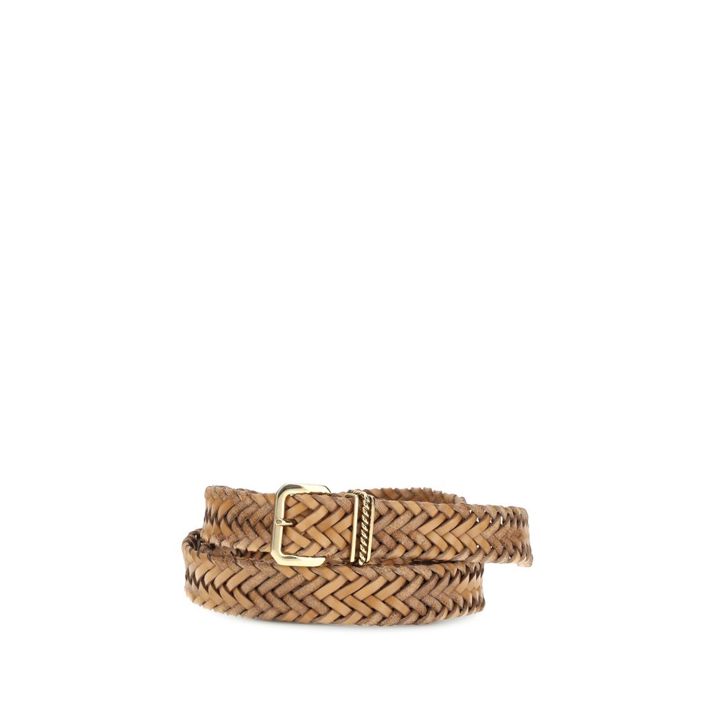 Beige Calf Leather Bos Taurus Regular Belt