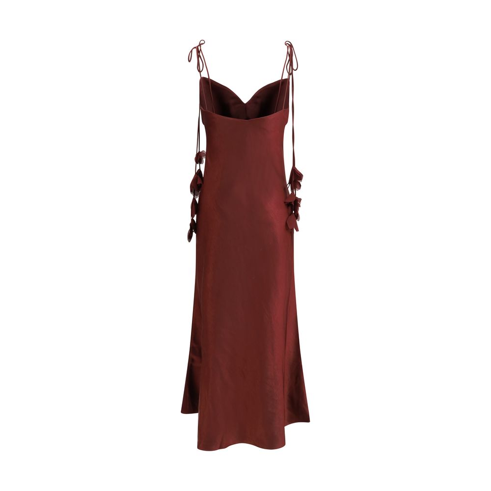 Bordeaux Polyester Cocktail Dress
