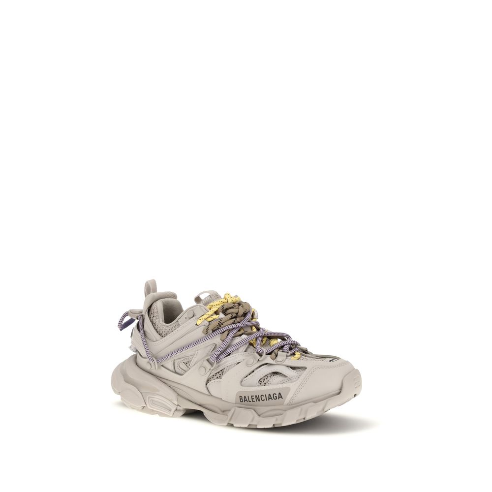 Gray Polyethylene Athletic Sneakers