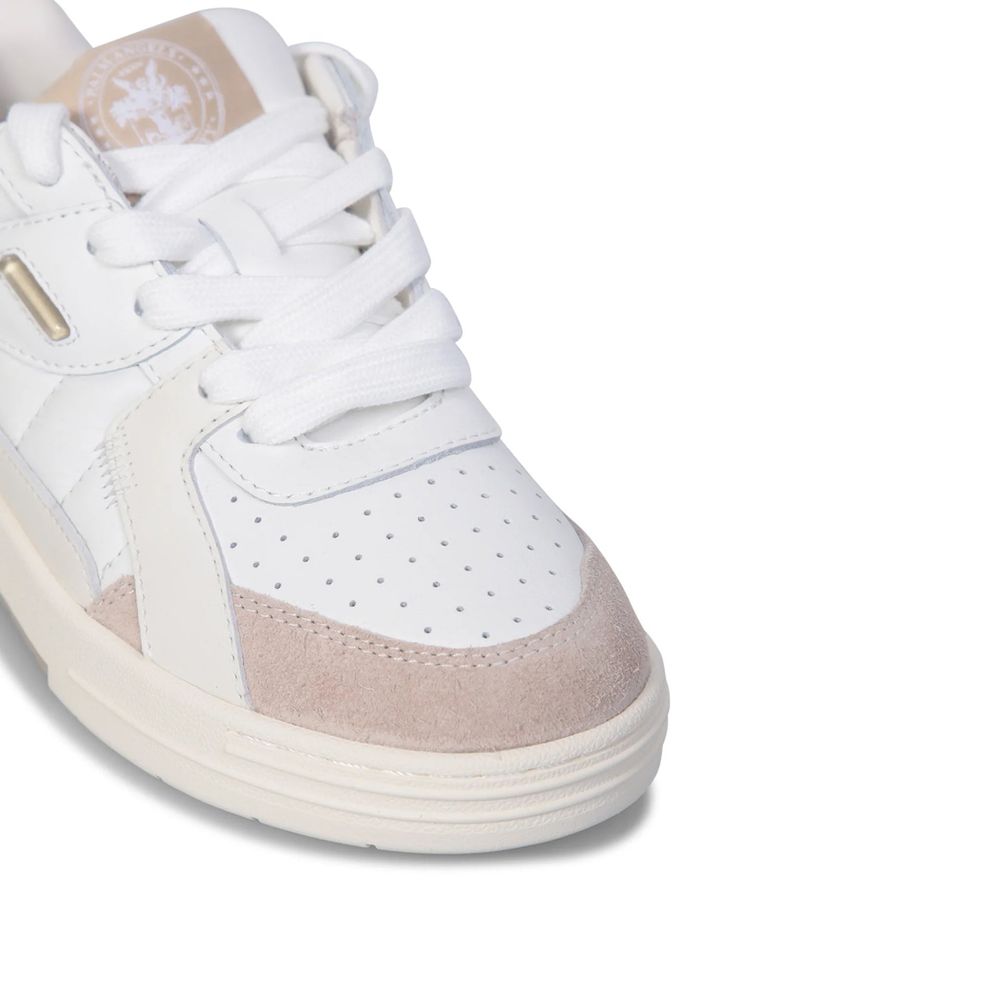 White Calfskin Low Top Sneakers