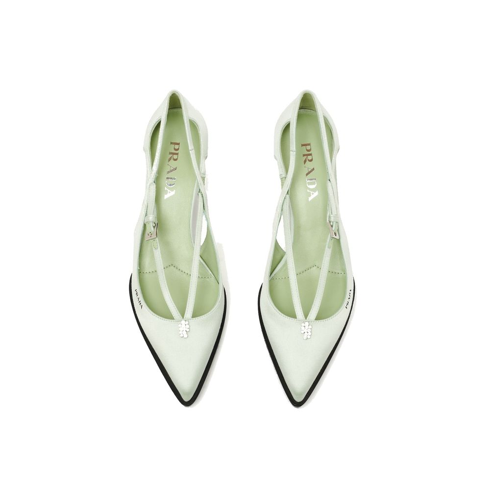 Bicolor Silk High Heel Pumps