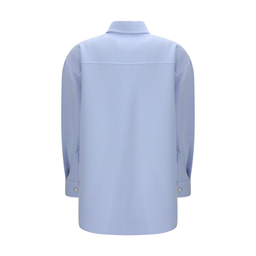 Blue Wool Oves Aries Dress Shirt