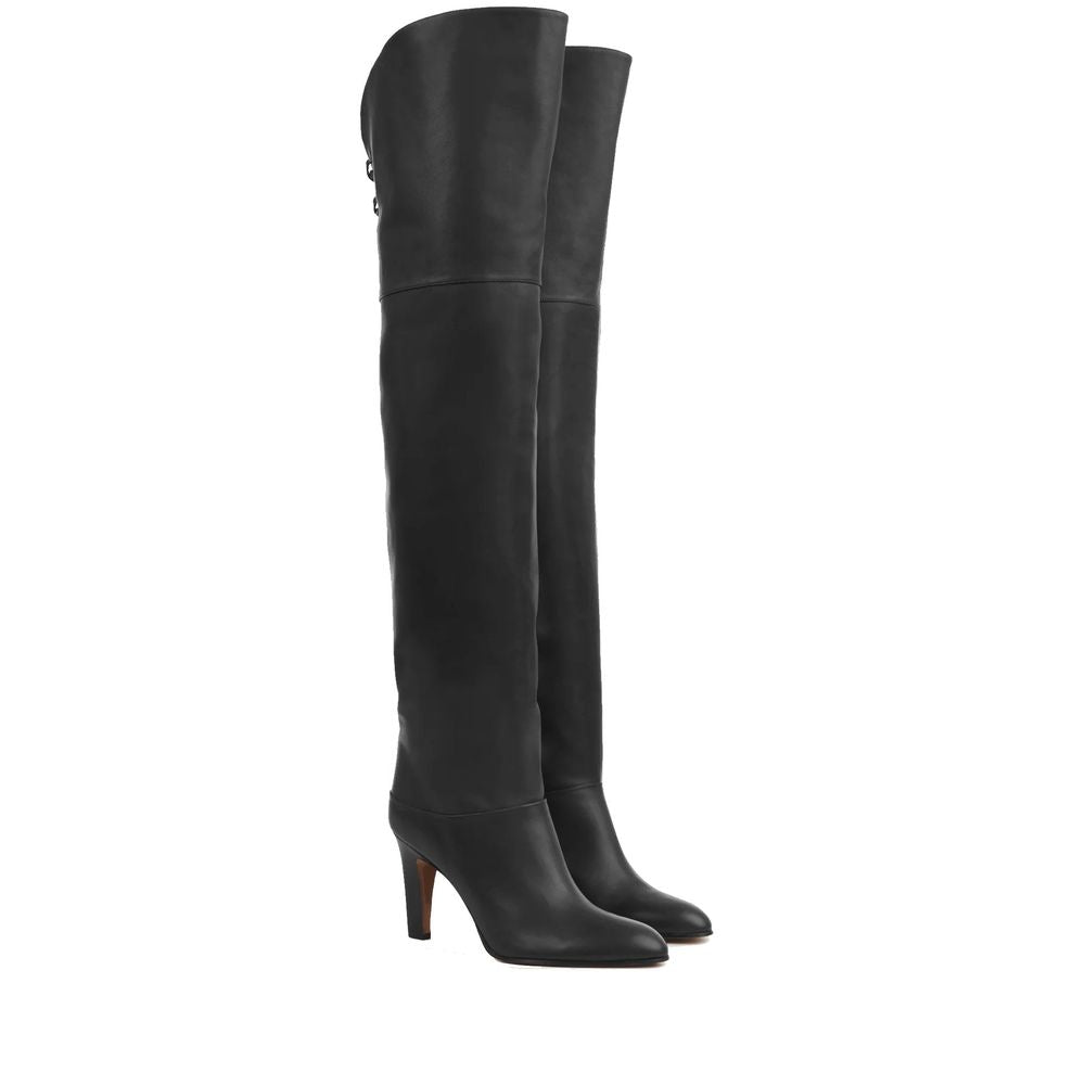 Black Calfskin Boots