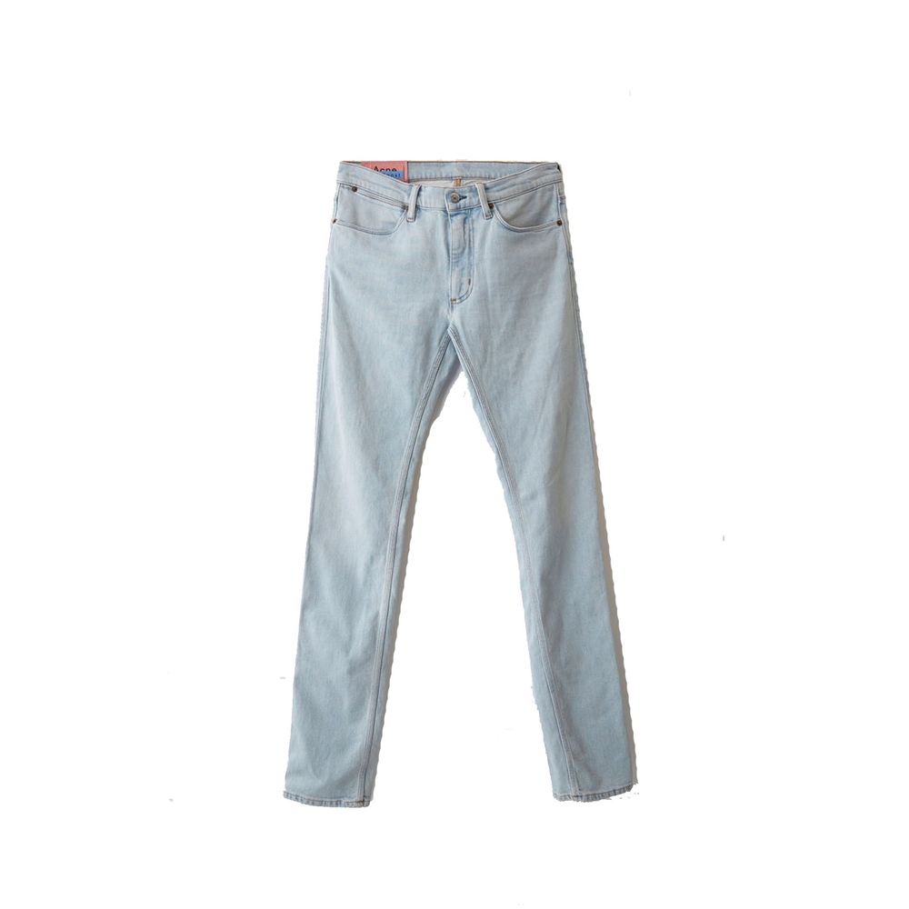 Blue Cotton Skinny Jeans