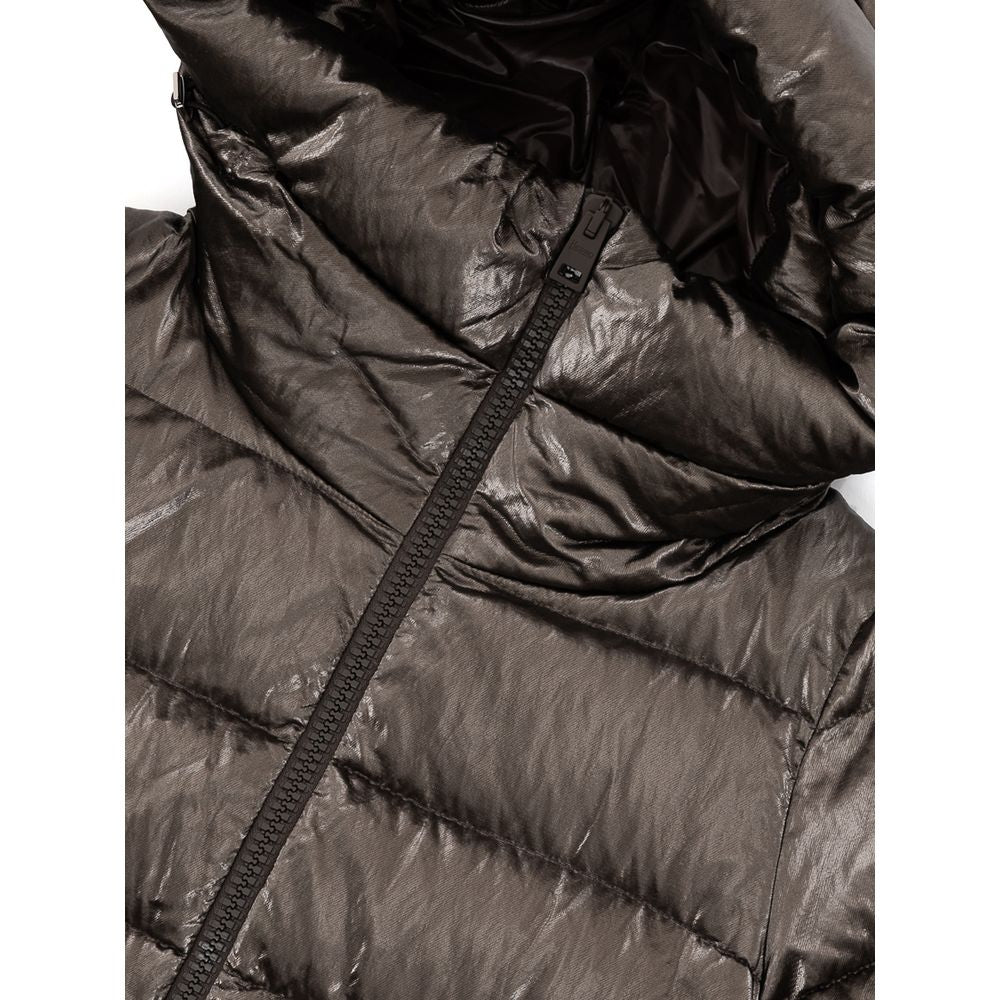 Gray Viscose Parka