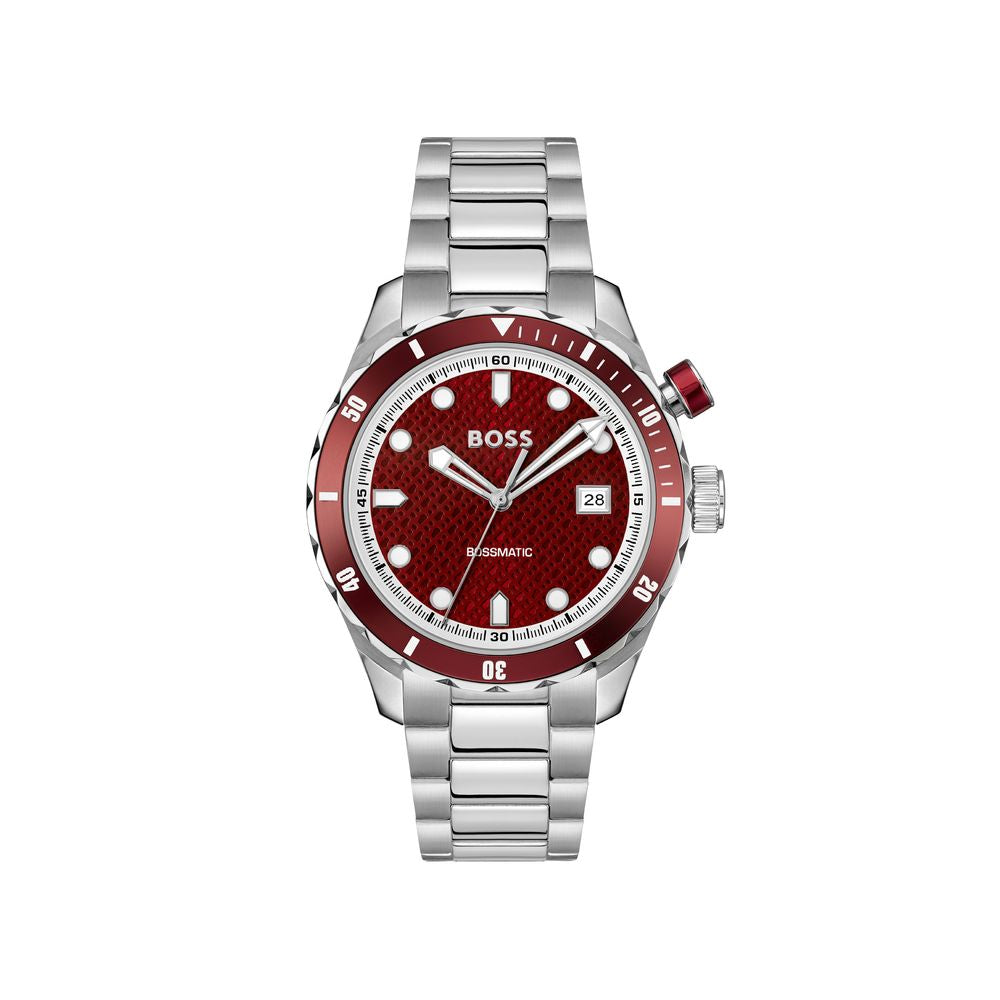 Gray Stainless Steel Dress Watch