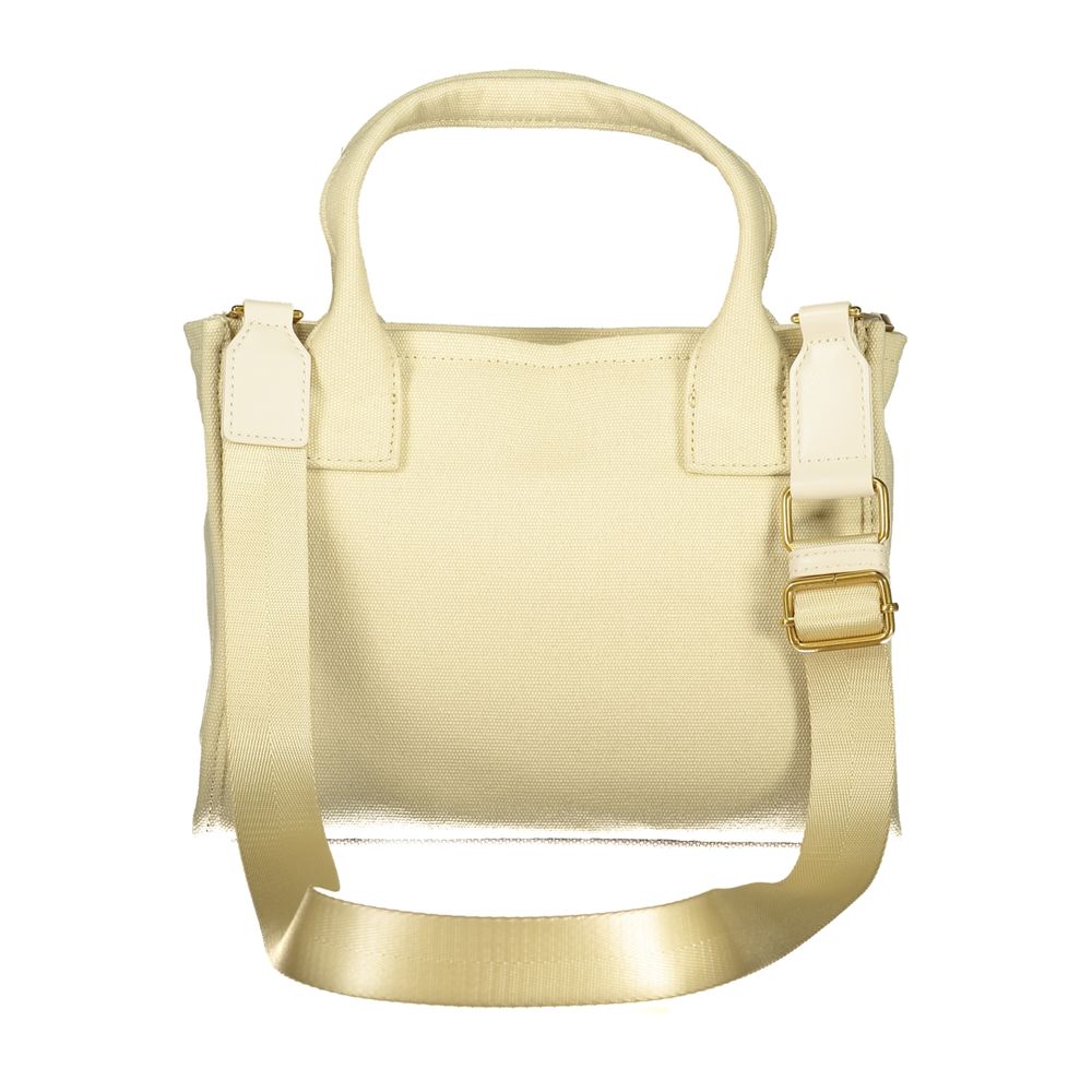 Beige Cotton Women Handbag