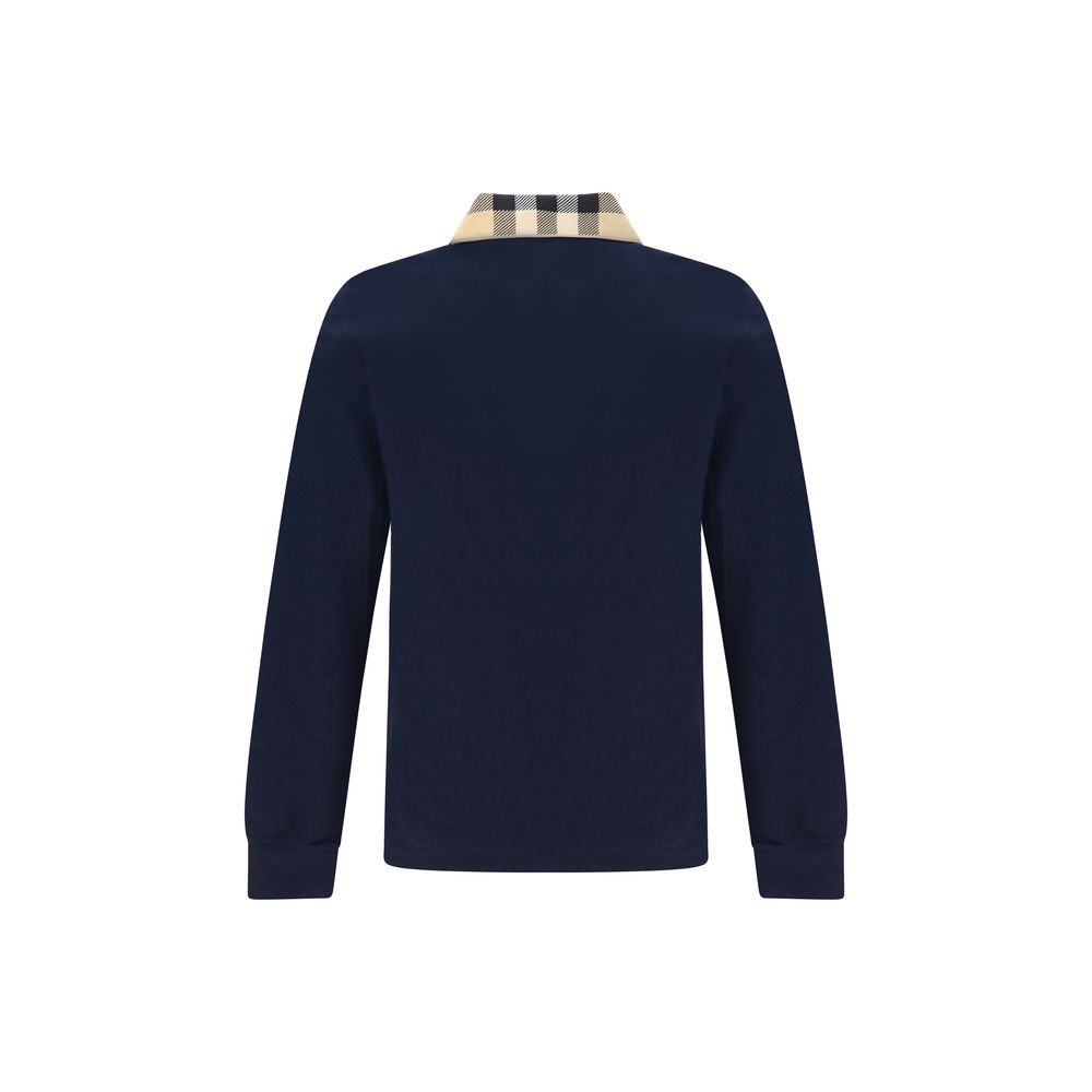 Blue Cotton Polo Shirt