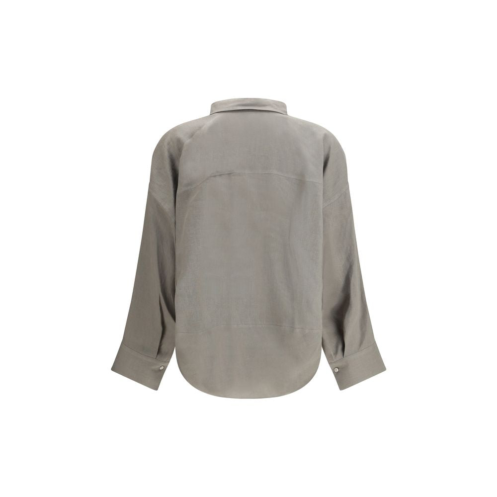 Bicolor Linen Blouse