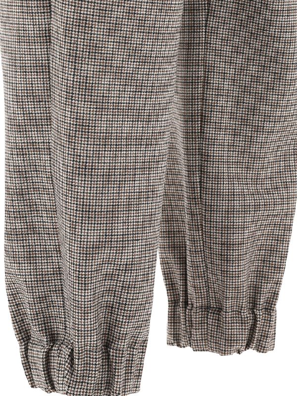 Bicolor Wool Casual Pants