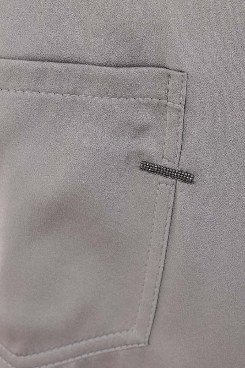 Gray Acetate Casual Pants