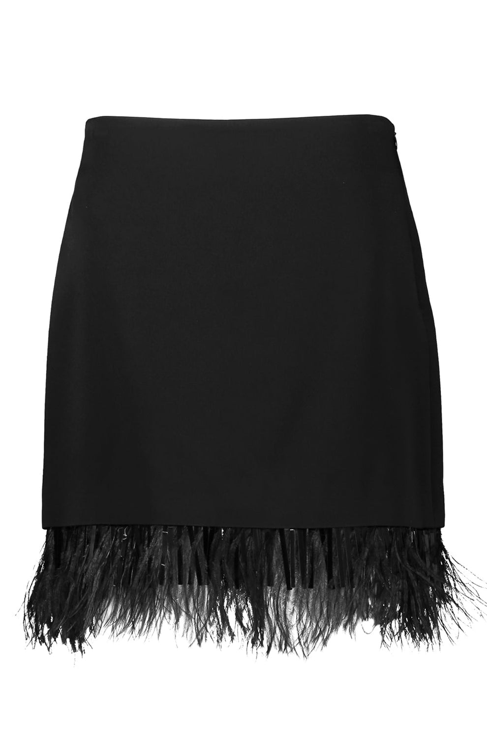 Black Acetate Mini Skirt