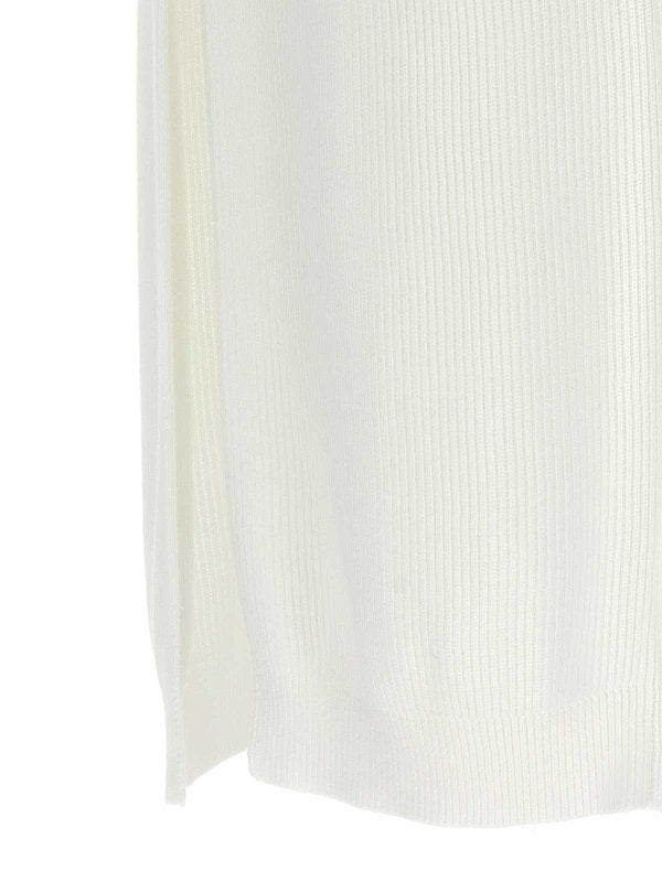 White Cotton Long Skirt