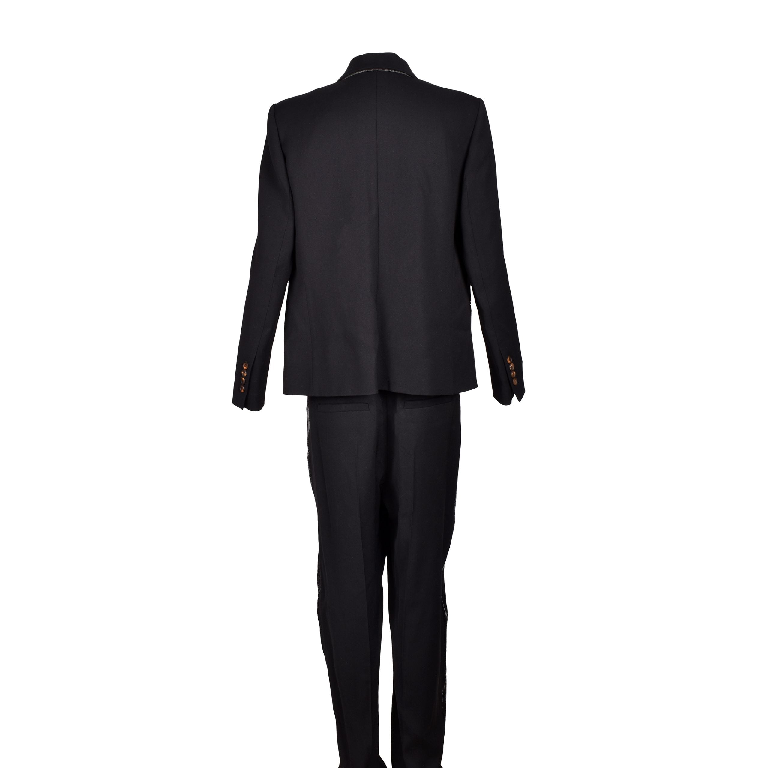 Black Viscose Two-Piece Suit