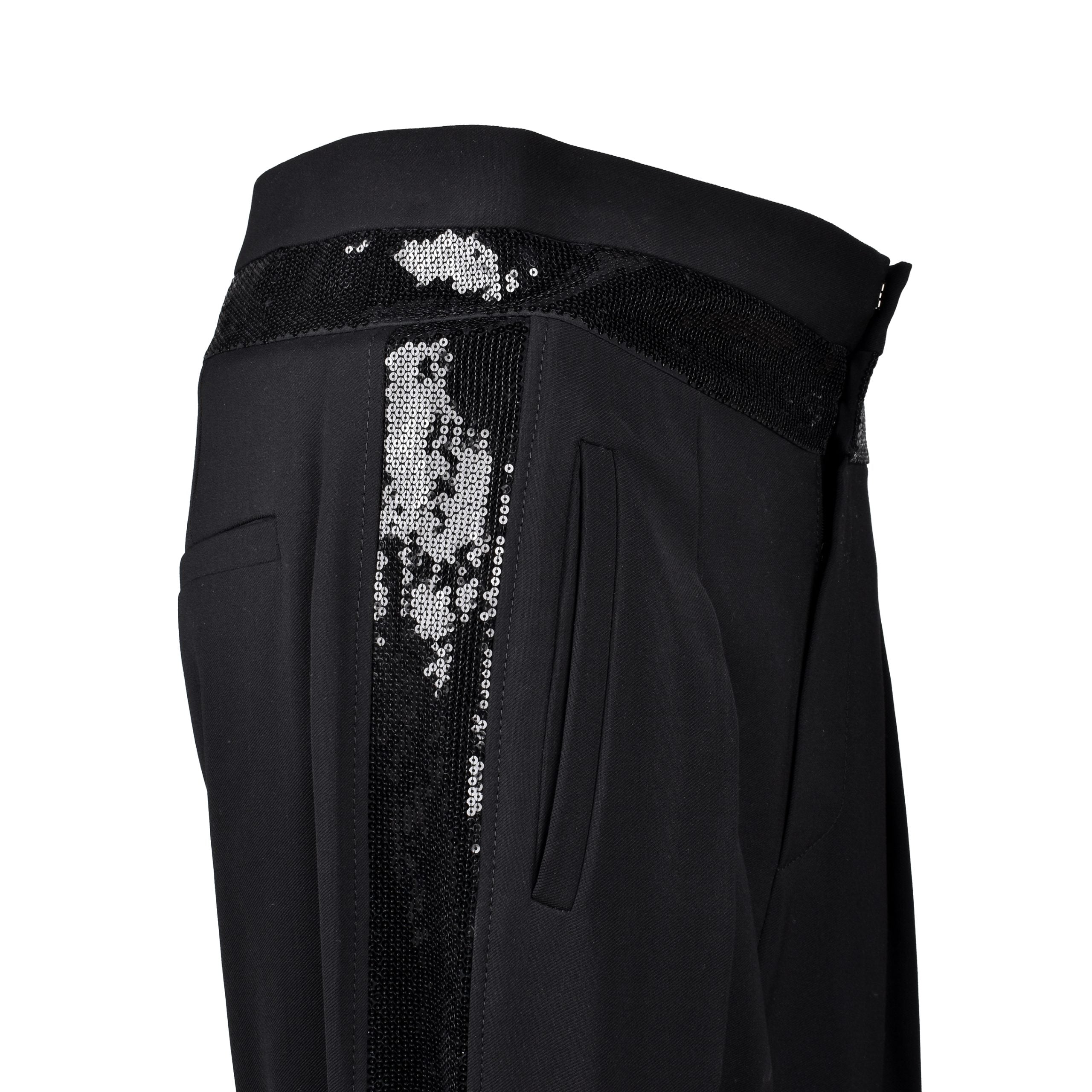 Black Viscose Two-Piece Suit