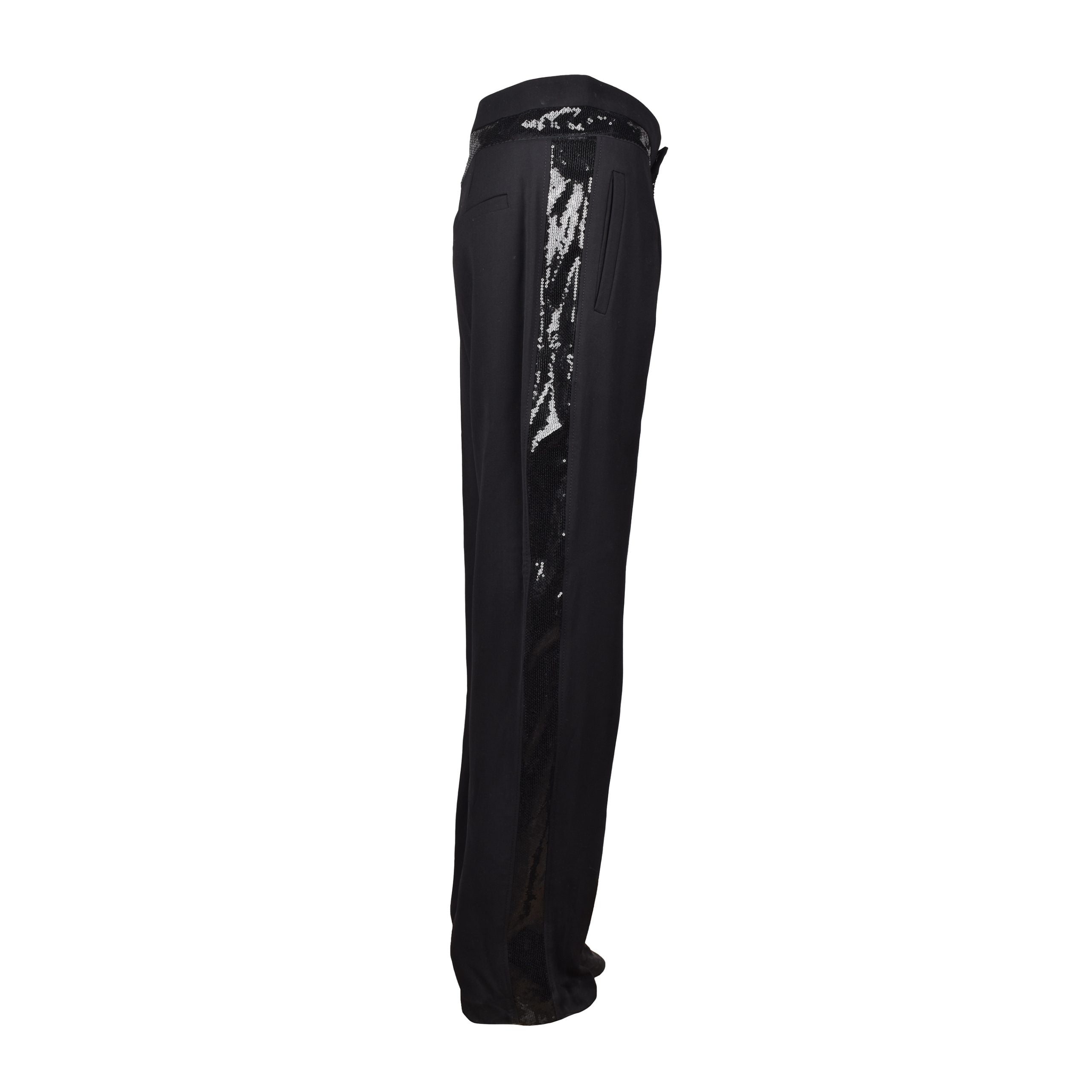 Black Viscose Two-Piece Suit
