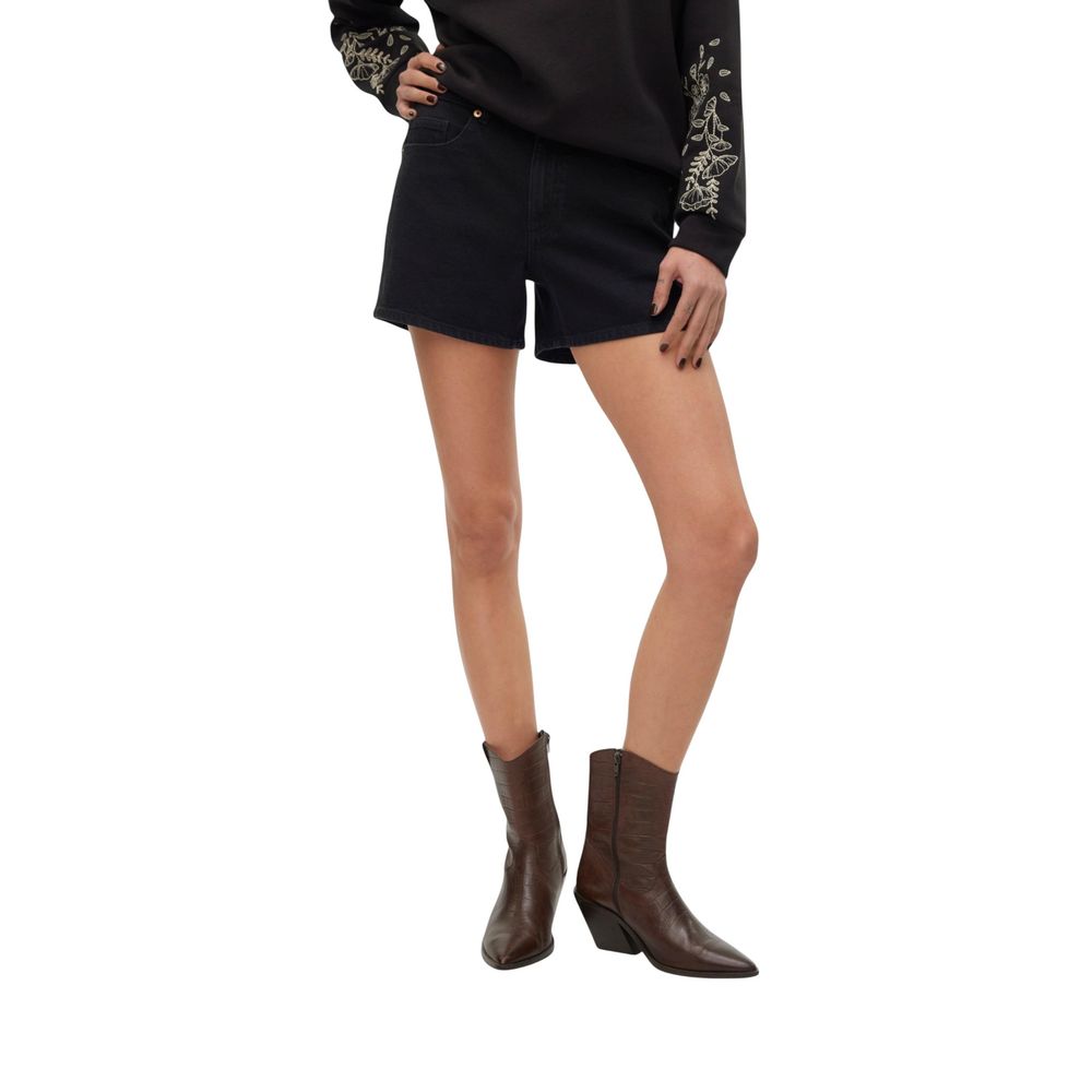Black Cotton Shorts