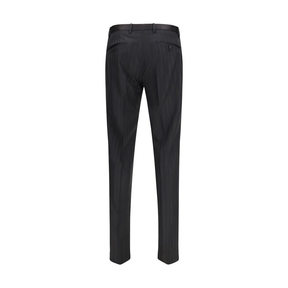 Black Wool Oves Aries Casual Pants