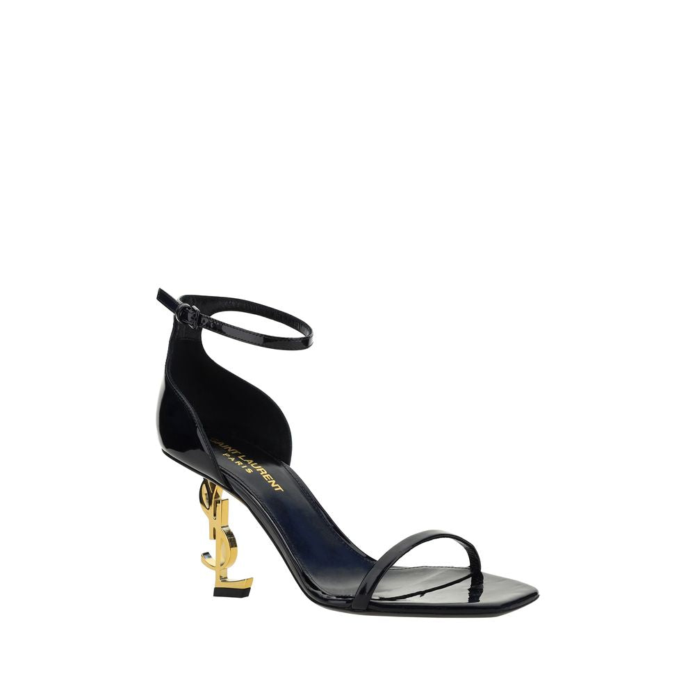 Black Calf Leather Bos Taurus Stiletto Heel Sandals