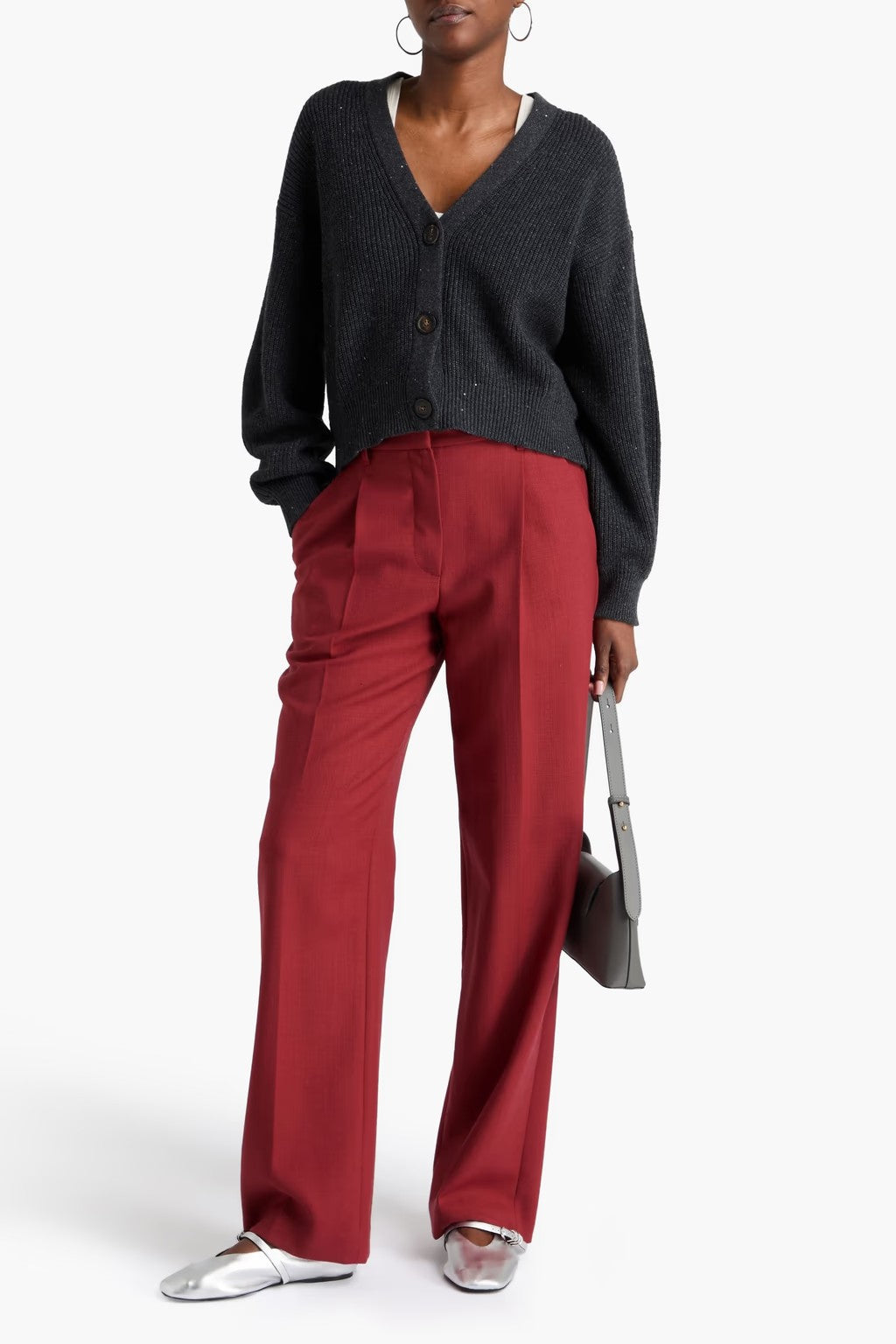 Multicolor Wool Casual Pants