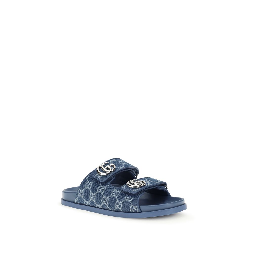 Blue Cotton Sandals