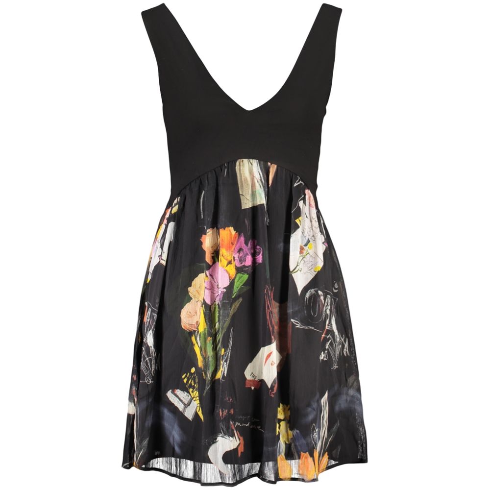 Black Polyester Women Dress