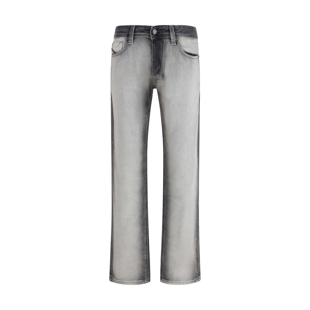 Gray Cotton Bootcut Jeans