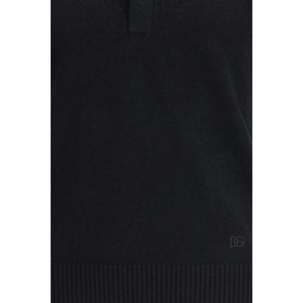 Black Cotton Polo Shirt