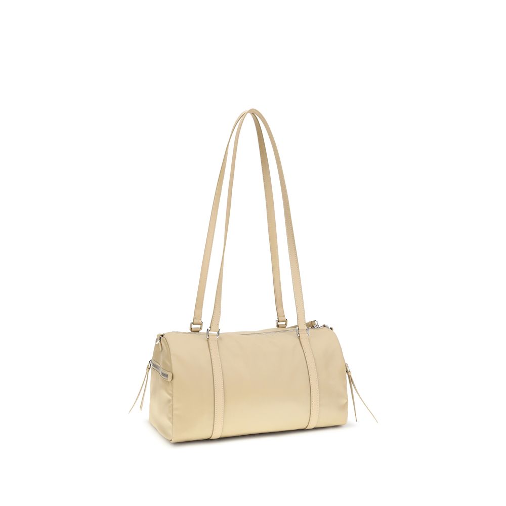 Beige Polyamide Shoulder Bag