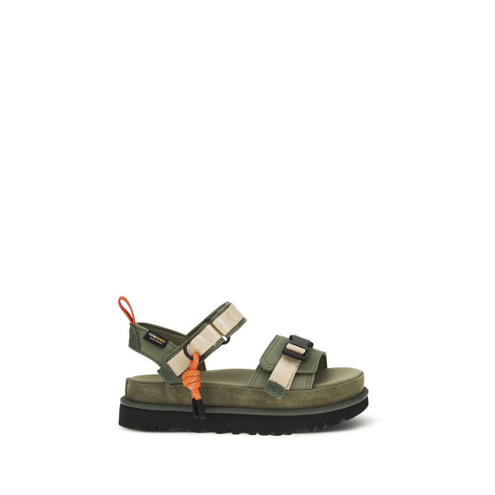 Bicolor Other Fibres Flat Sandals
