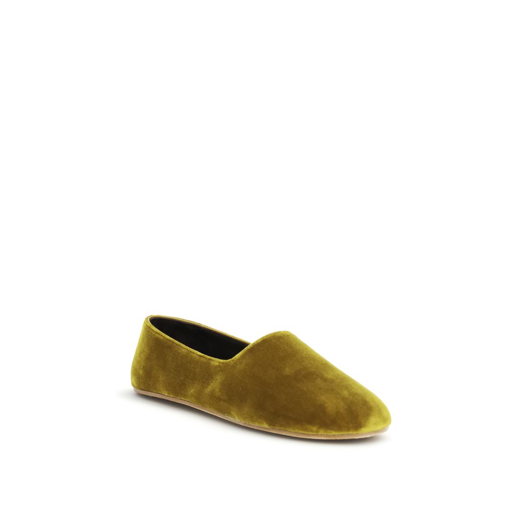 Bicolor Cotton Slip-On Loafers