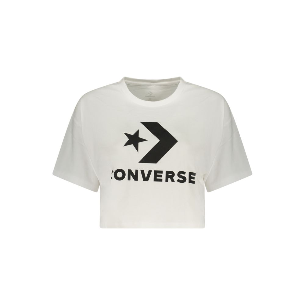 White Cotton Womens T-Shirt