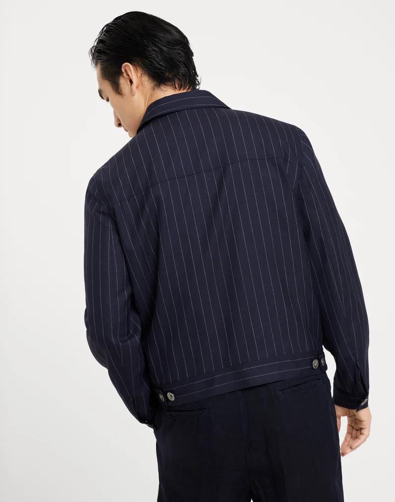 Navy Blue Wool Coat