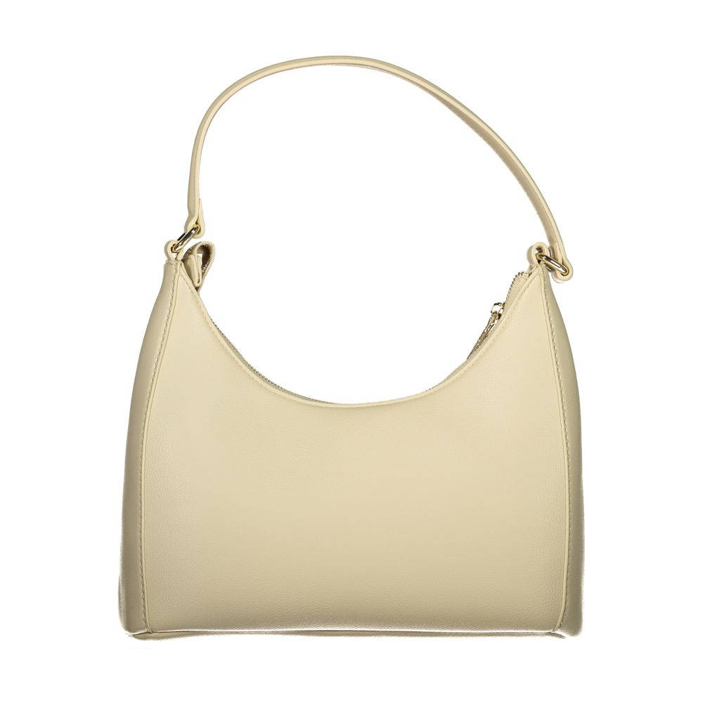 Beige Polyurethane Women's Bag