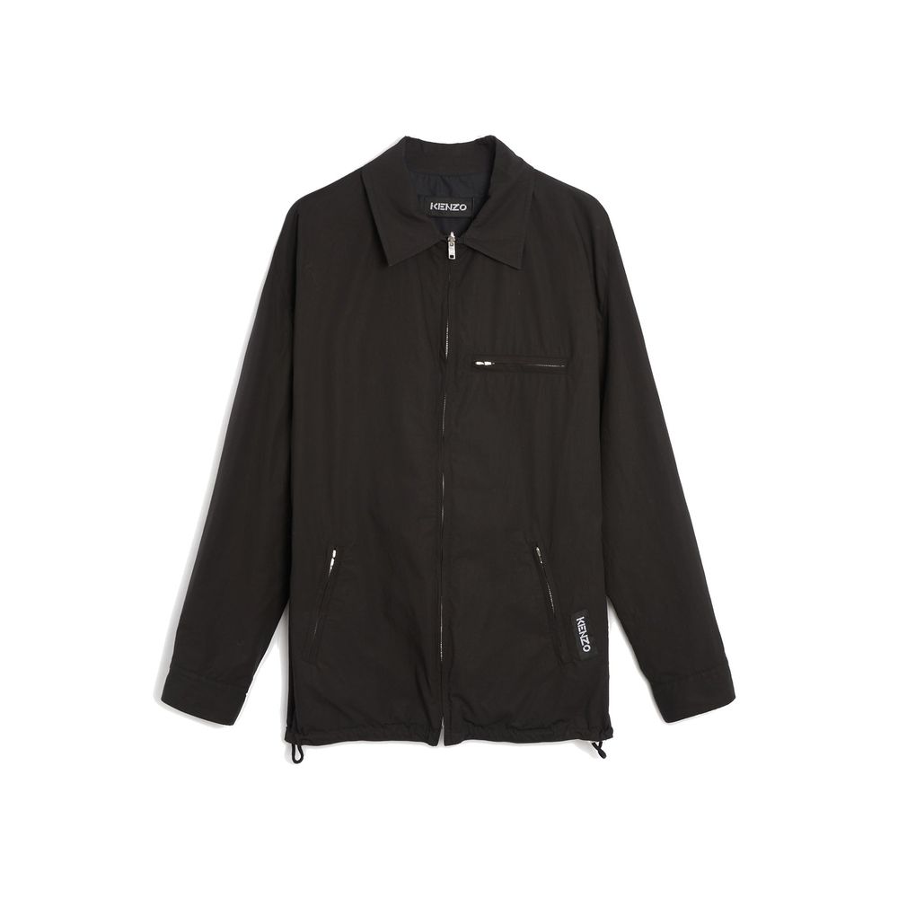 Black Cotton Shell Jacket