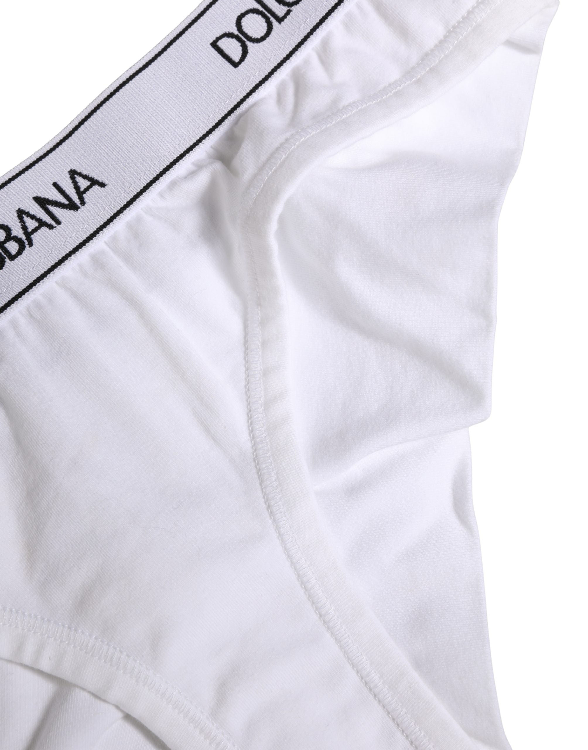 White Cotton Logo Waistband Brief Panty Underwear
