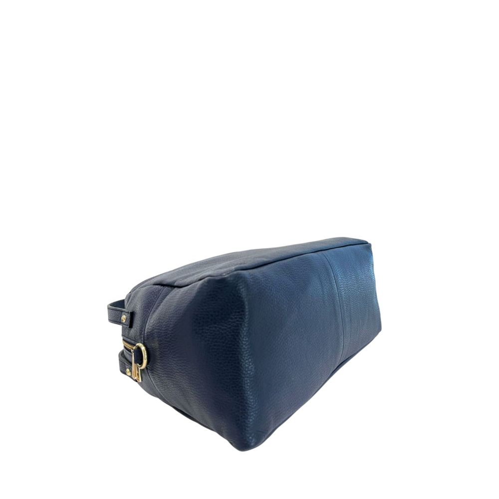 Blue Cowhide Clutch Bag