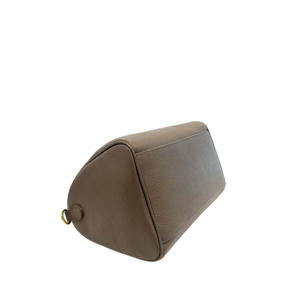 Brown Cowhide Women Handbag