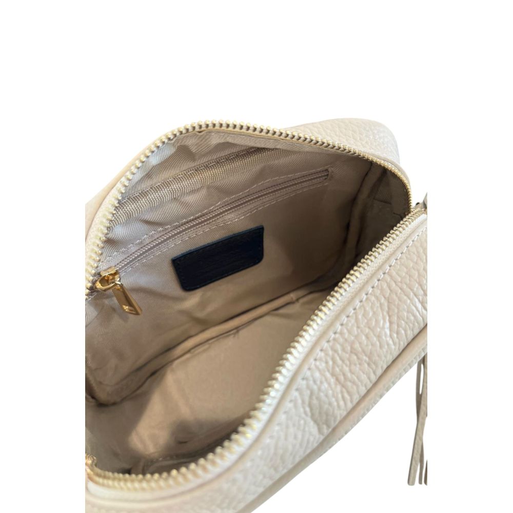 Beige Cowhide Crossbody Bag
