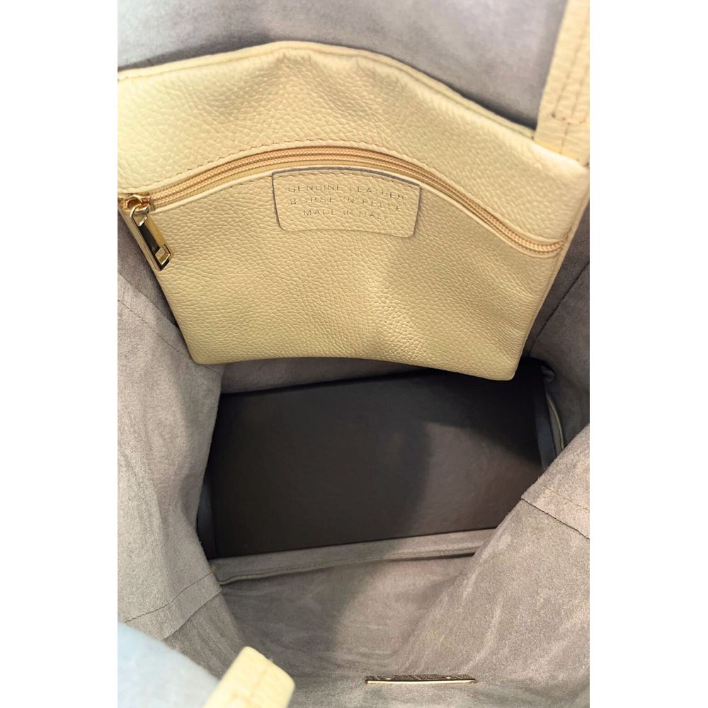 Bicolor Cowhide Clutch Bag