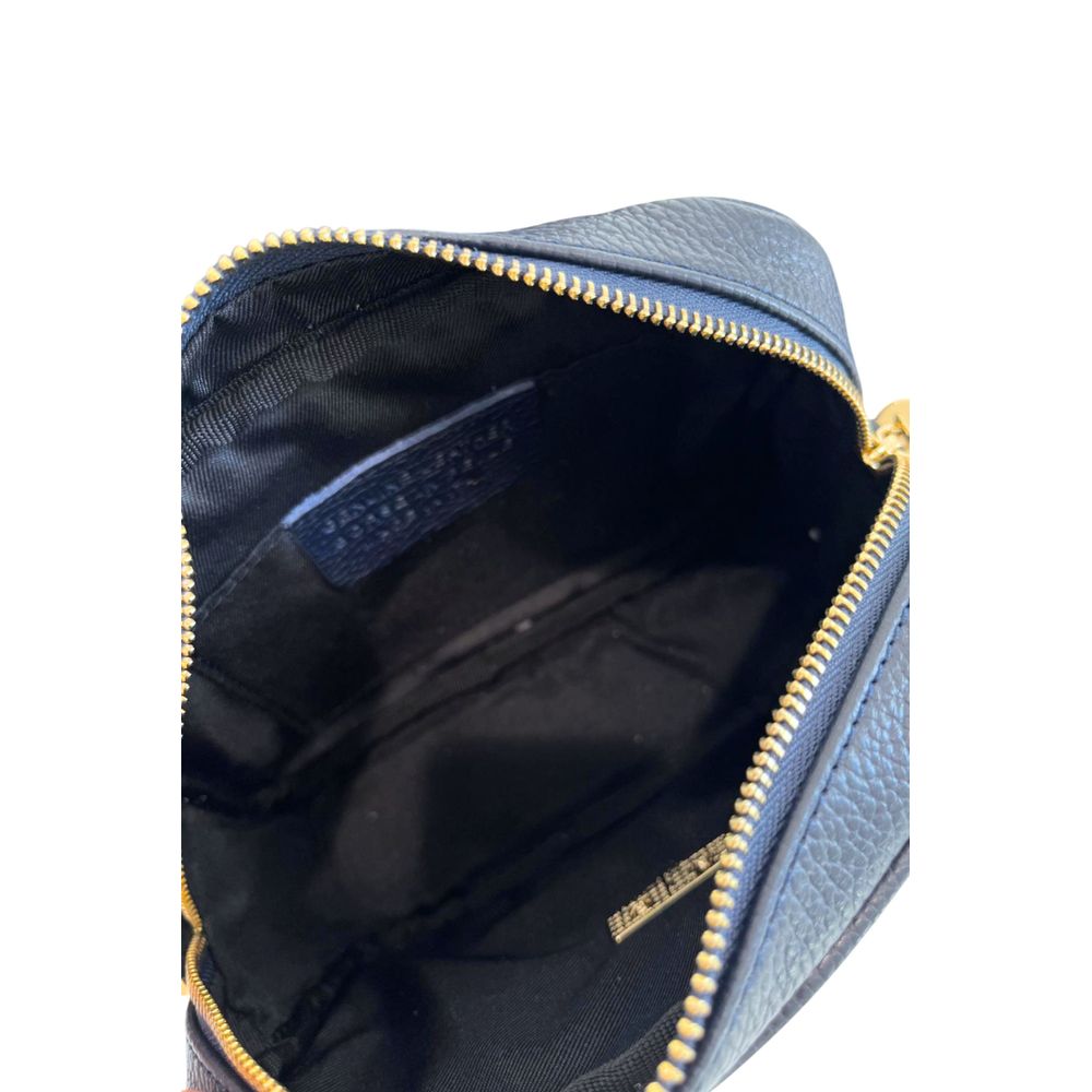 Blue Cowhide Crossbody Bag